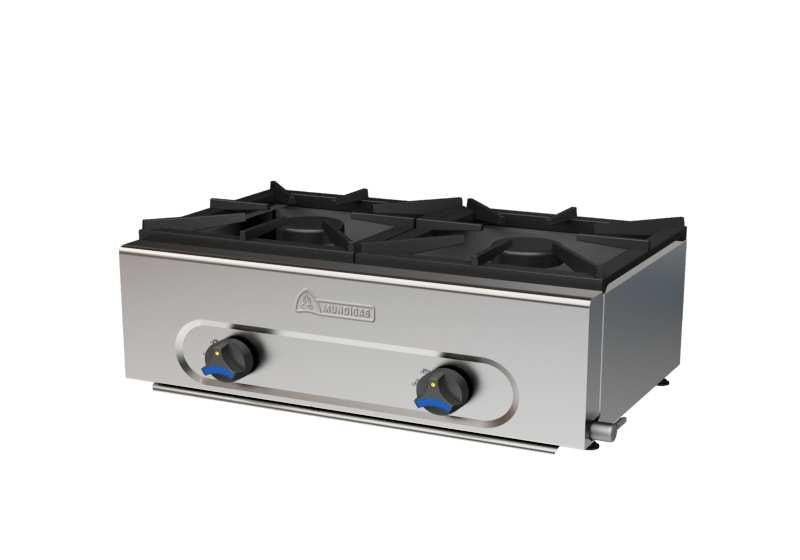 COCINAS A GAS DE SOBREMESA MUNDIGAS - PM 650-COCINA DE 2 FUEGOS DIMENSIONES:650X380X275 mm