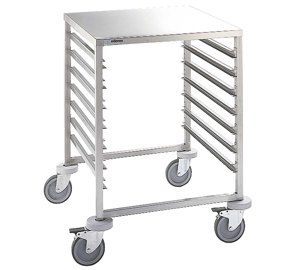Edenox Carro Bajo con Guías CGB - CGB21 - 7 Bandejas GN 2/1, 66,5 x 75 x 85 cm