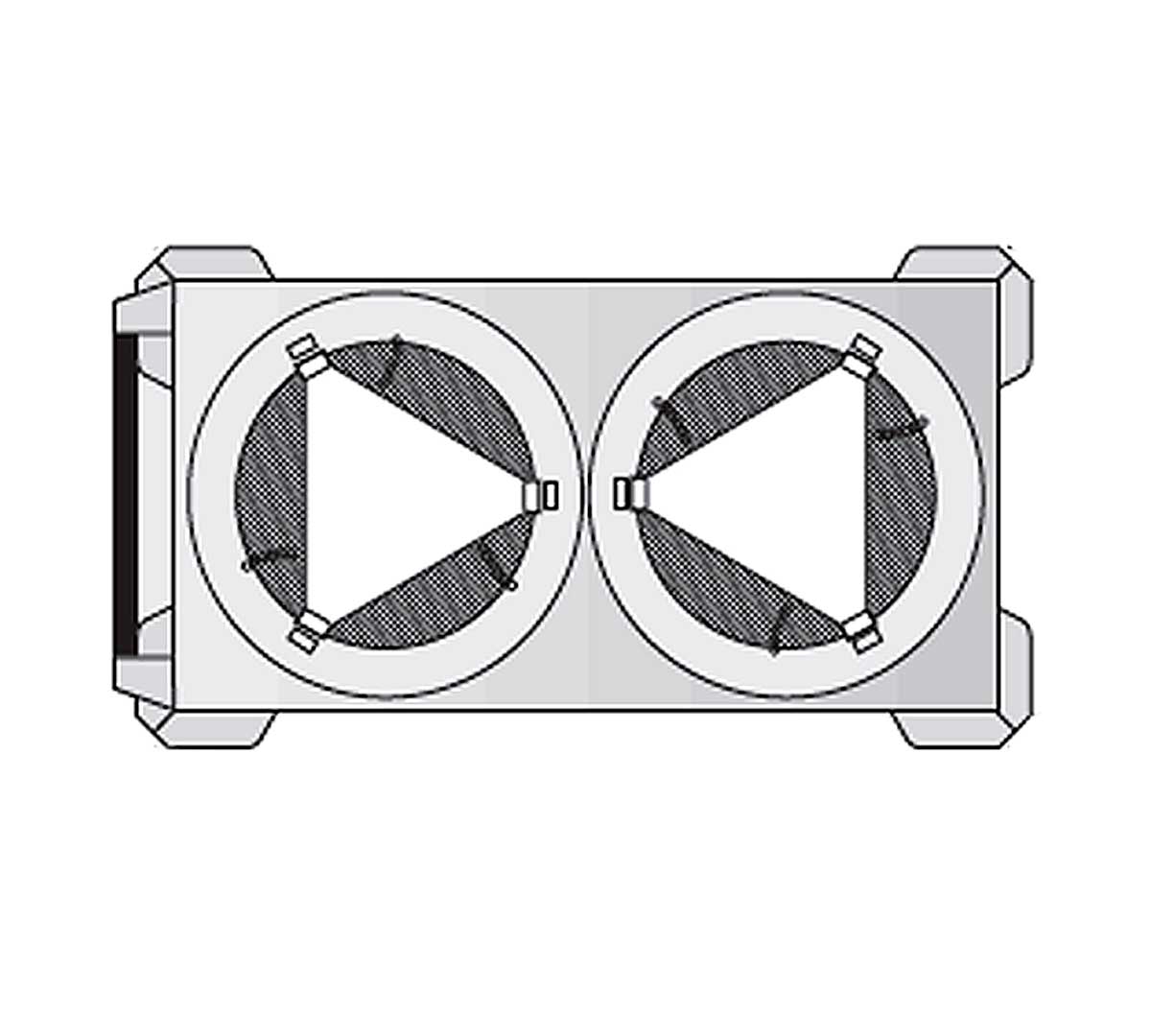 Edenox Carro Caliente Dispensador de Platos - CPC2-34 - Capacidad 90 Platos de Ø 24 a 34 cm 2 Columnas, 104 x 55,5 x 89,5 cm