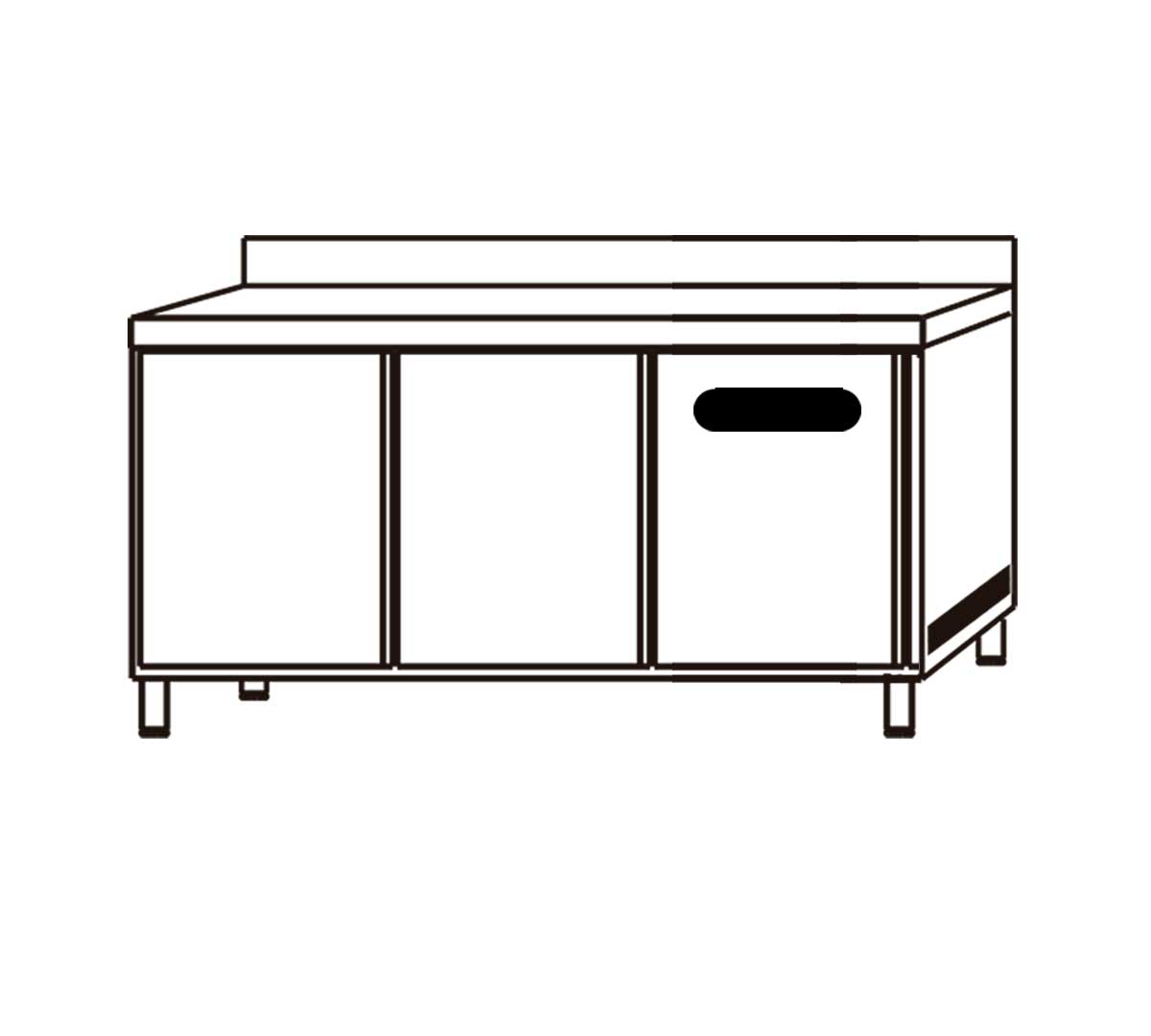 Edenox Mesa Congeladora MNS - EDENOX, 2 Puertas - Capacidad 250 litros Dimensiones 149,2 x 60 x 85 cm
