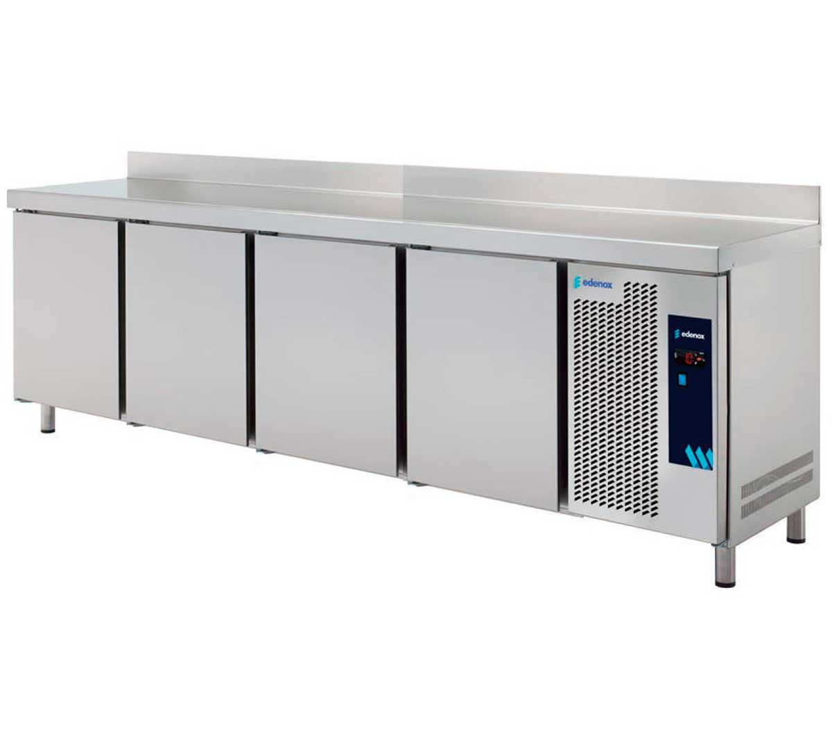 Edenox Mesa Refrigerada Gastronorm MPP - EDENOX, 4 Puertas - Capacidad 530 litros Dimensiones 254,2 x 60 x 85 cm