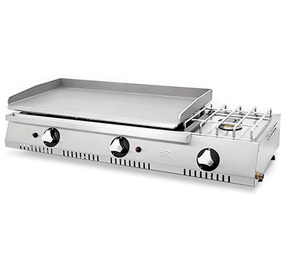 Fainca HR Plancha Hierro con Fogón PLC Gas - HR, PLC800 - 12,5 + 3,3 kW Plancha 83 x 48 + 30 x 48 cm