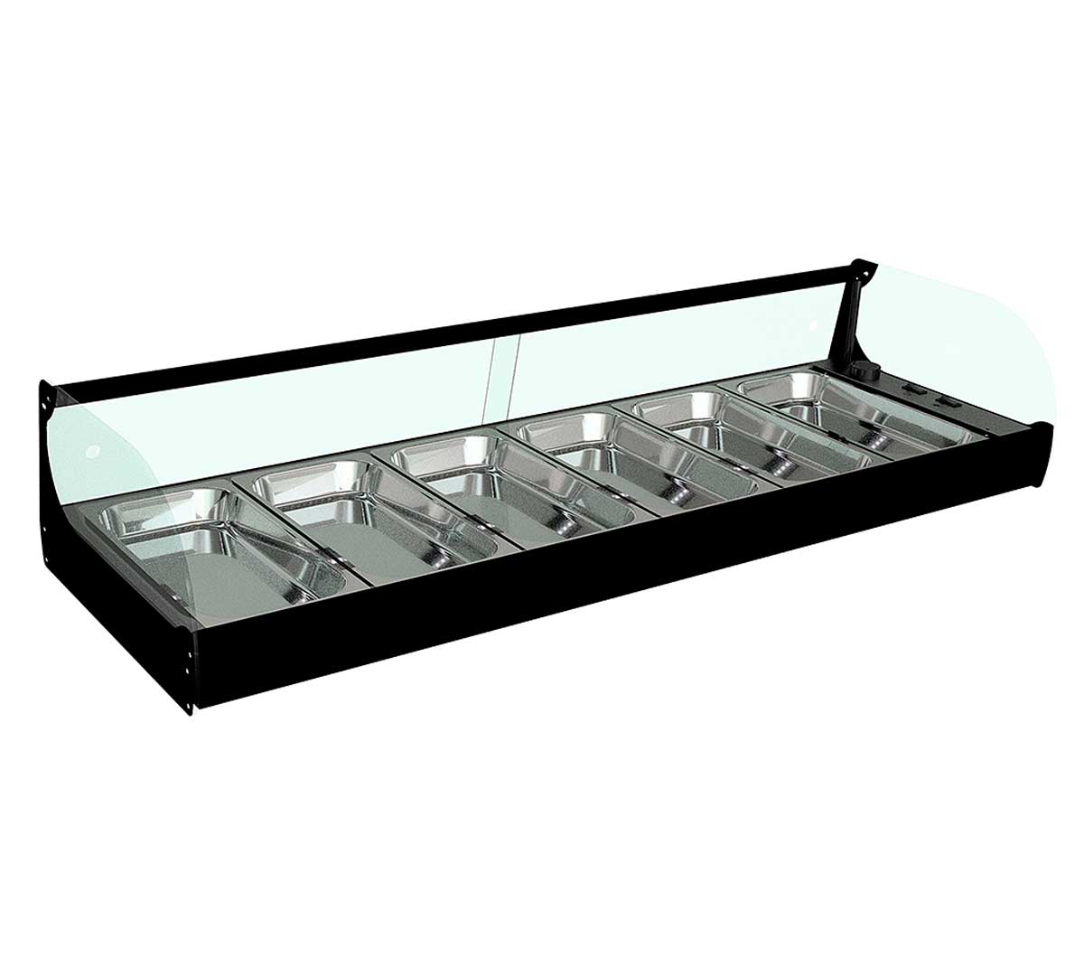 Vitrina Caliente Iron Industria90 - Iron 6 - 6 Bandejas GN 1/3