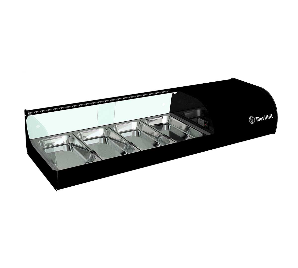 Movilfrit Vitrina Refrigerada Iron 1 Piso GN - 4 bandejas GN 1/3Dimensiones 114,6 x 39 x 21,5 cmcm