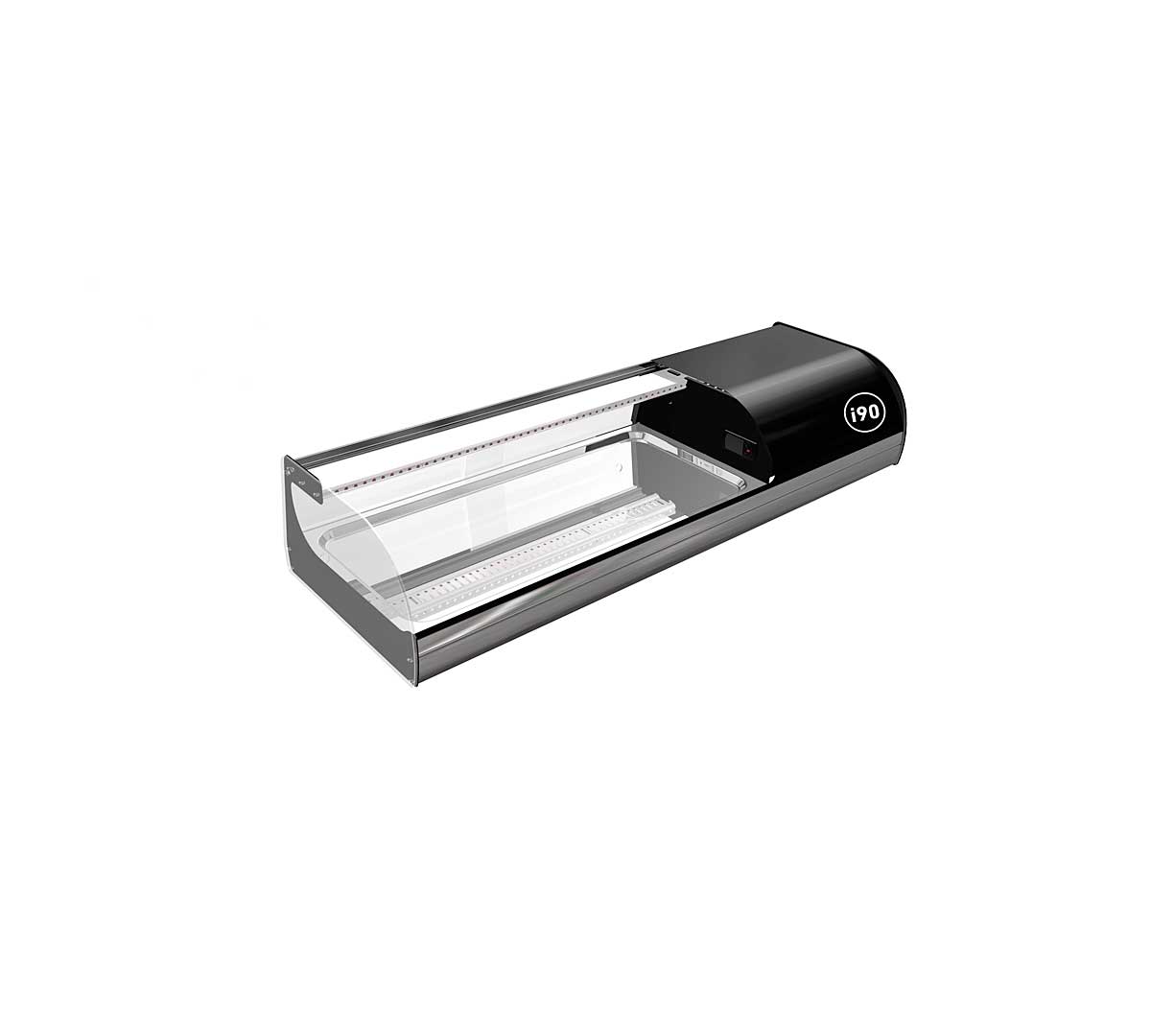 Vitrina Iron Sushi Cuba Plana Industria 90 - Iron 4 Sushi - Ancho 114,6 cm