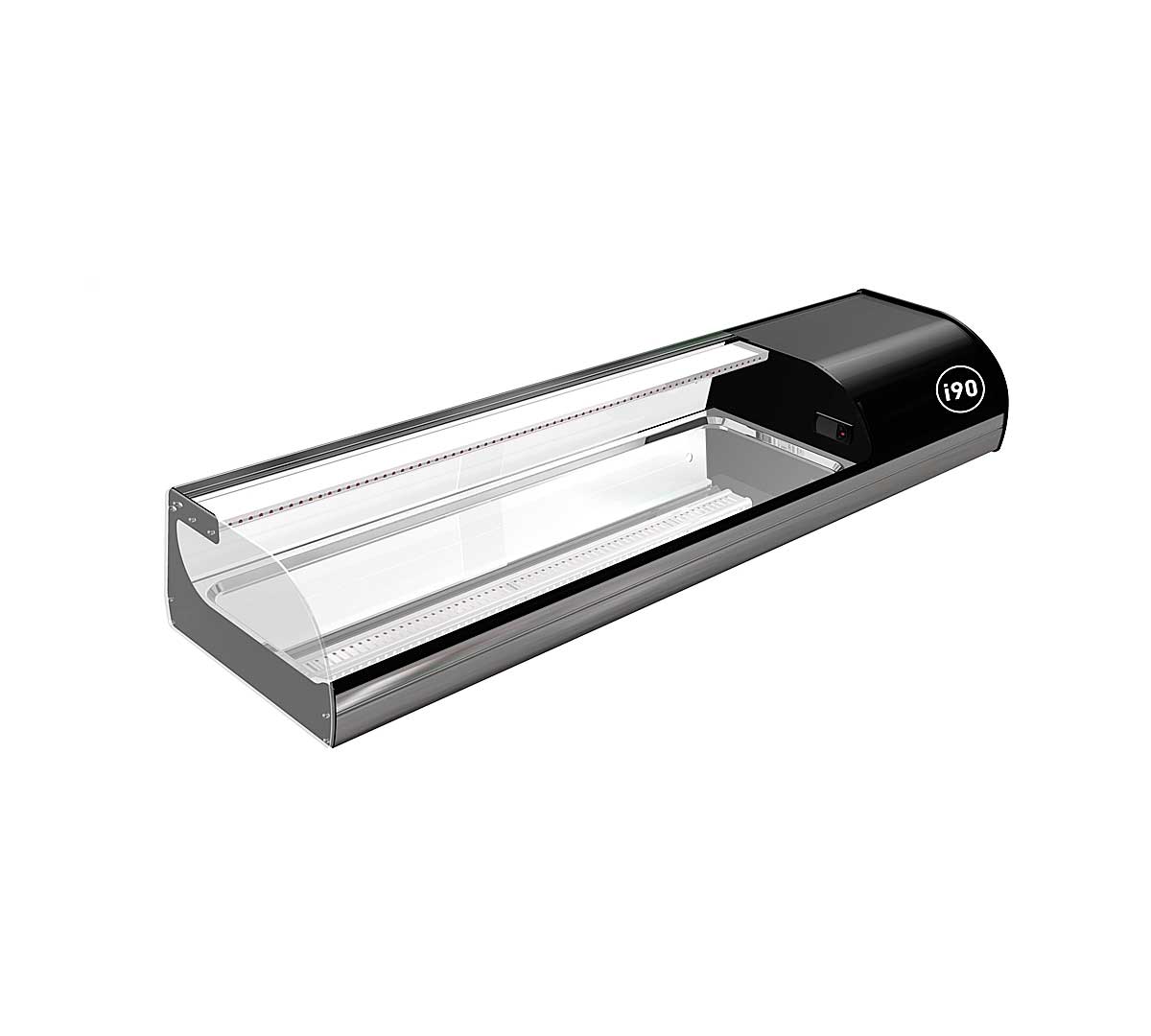 Vitrina Iron Sushi Cuba Plana Industria 90 - Iron 6 Sushi - Ancho 148,7 cm