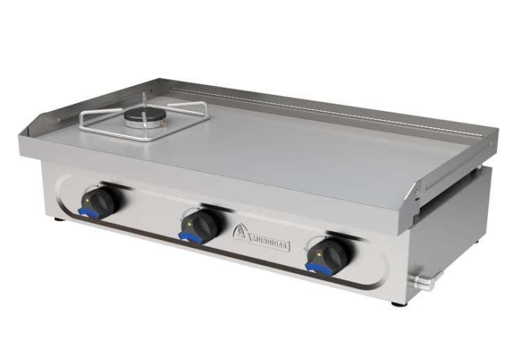 PLANCHA DE SOBREMESA A GAS MUNDIGAS - PLANCHA A GAS DE 3 FUEGOS DIMENSIONES: 800X430X220 mm