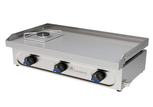 PLANCHA DE SOBREMESA A GAS MUNDIGAS - PLANCHA A GAS DE 3 FUEGOS DIMENSIONES: 800X430X220 mm