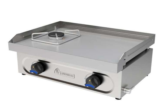 PLANCHA DE SOBREMESA A GAS MUNDIGAS - PLANCHA A GAS DE 2 FUEGOS DIMENSIONES: 600X430X220 mm