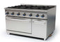 COCINA CON HORNO A GAS FONDO 900 - COCINA DE 6 FUEGOS CON HORNO DIMENSIONES: 1200X900X850 mm-M-1600/6H