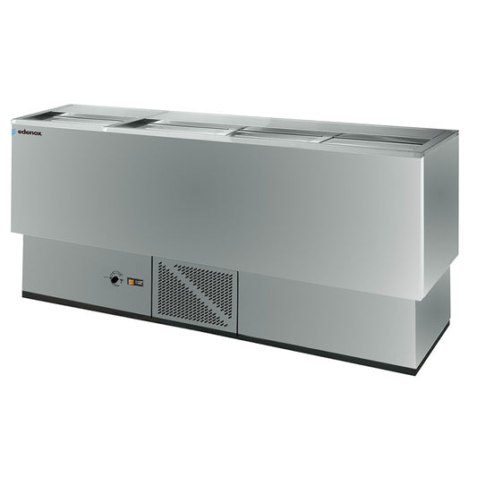 Edenox Enfriador de Botellas EBE-I Acero inox - 4 puertas - Capacidad 314 litros Dimensiones 203 x 55 x 85 cm