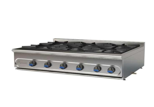COCINA A GAS DE SOBREMESA FONDO 900 - COCINA DE 6 FUEGOS SOBREMESA DIMENSIONES: 1200X900X290 mm-PM-1600/6E