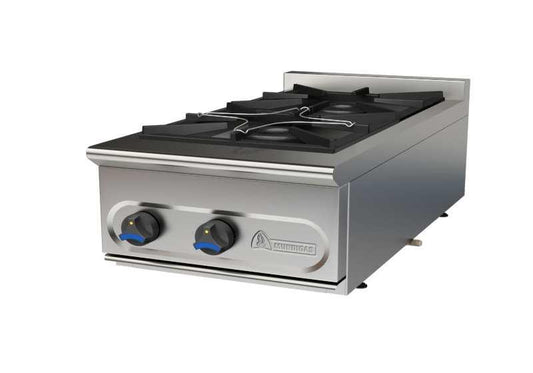 COCINA A GAS DE SOBREMESA FONDO 900 - COCINA DE 2 FUEGOS SOBREMESA DIMENSIONES: 455X900X290 mm-PM-900/2EE