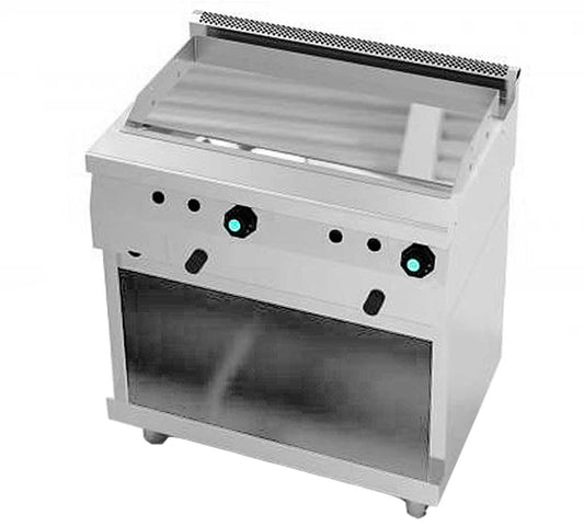 Jemi Fry Top Serie 600 Liso Pie Gas - Fondo 60 cm CROMO