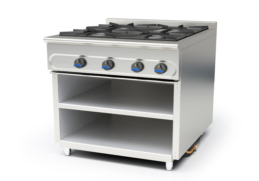 Cocina modular a gas serie 750 Mundigas M-900/4E con dos estantes