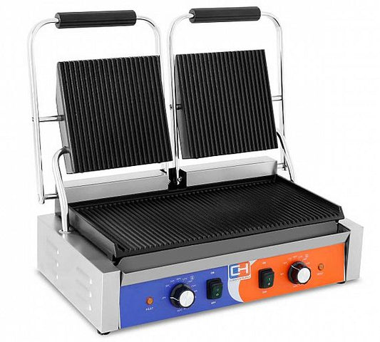ClimaHosteleria Grill Eléctrico Simple - Plancha Grill Eléctrica Doble
