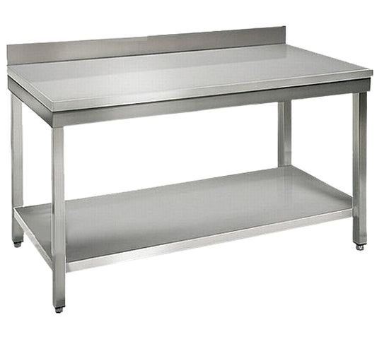 Mesa Mural Gama 600 en Acero Inoxidable con 1 Estante 200x60x85