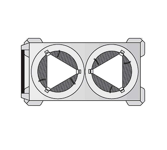 Edenox Carro Caliente Dispensador de Platos - CPC2-28 - Capacidad 90 Platos de Ø 18 a 28 cm 2 Columnas, 92 x 49,5 x 89,5 cm