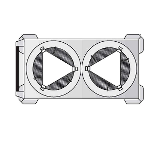 Edenox Carro Caliente Dispensador de Platos - CPC2-34 - Capacidad 90 Platos de Ø 24 a 34 cm 2 Columnas, 104 x 55,5 x 89,5 cm