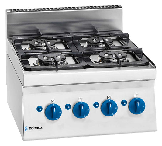 Edenox Cocina Serie 600Sobremesa Gas SCG - EDENOX, SCG-60 E - 4 Fogones Potencia 4x4,1 kW