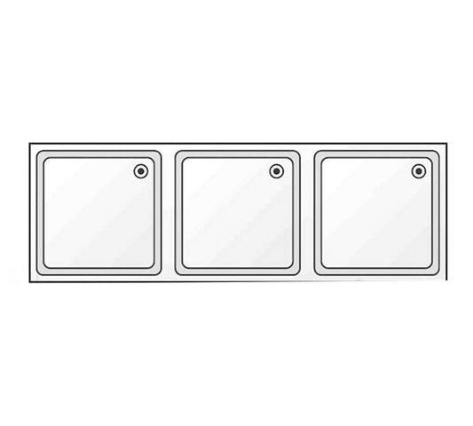Edenox Fregadero Gama 700 Bastidor y Estante - EDENOX, 180 x 70 x 85 cm Escurridor a la izquierda 2 cubas 50 x 50 x 30 cm