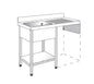 Edenox Fregadero Gama 500 con Estante y Espacio Lavavasos - EDENOX, 100 x 50 x 85,5 cm Escurridor a la izquierda 1 Cuba 34 x 36,5 x 15 cm