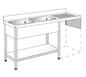 Edenox Fregadero Gama 500 con Estante y Espacio Lavavasos - EDENOX, 135 x 50 x 85,5 cm Escurridor a la izquierda 2 Cubas 34 x 36,5 x 15 cm