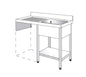 Edenox Fregadero Gama 500 con Estante y Espacio Lavavasos - EDENOX, 100 x 50 x 85,5 cm Escurridor a la derecha 1 Cuba 34 x 36,5 x 15 cm