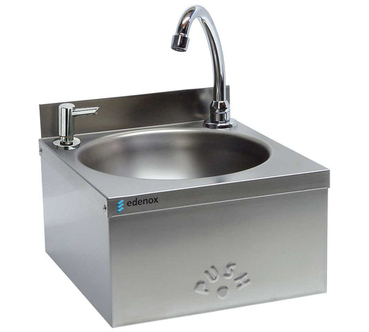Edenox Lavamanos Mural Caño Giratorio LM-44 Push - EDENOX, LM-44-D - Caño Giratorio + Dosificador Jabón