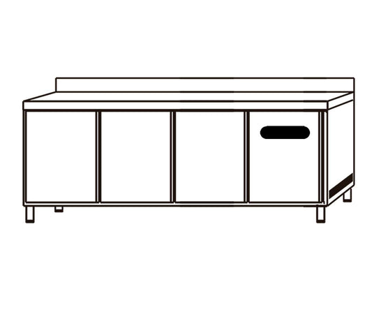 Edenox Mesa Congeladora MNS - EDENOX, 3 Puertas - Capacidad 390 litros Dimensiones 201,17 x 60 x 85 cm
