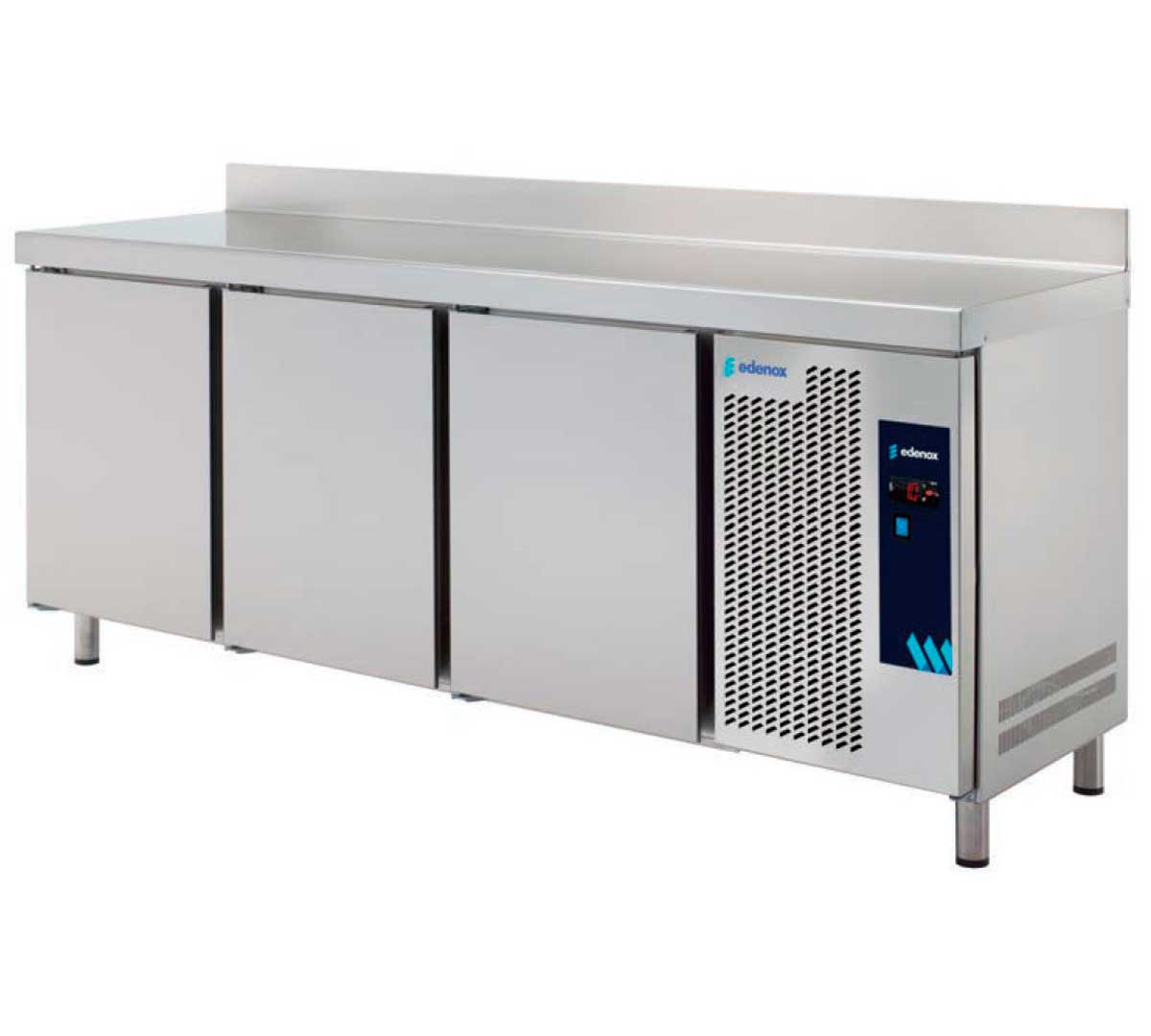 Edenox Mesa Refrigerada Gastronorm MPP - EDENOX, 3 Puertas - Capacidad 440 litros Dimensiones 201,7 x 60 x 85 cm