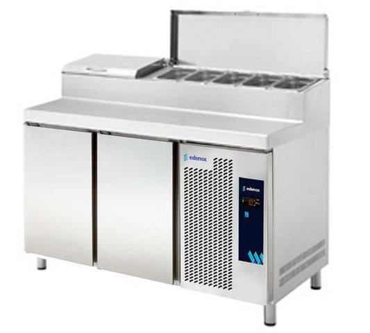 Edenox Serie 700 GN  Pizza/Ensalada - EDENOX, 8 GN 1/4 - 2 Puertas Dimensiones 135 x 70 x 105 cm