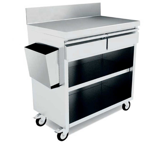 Edenox Mesa de Terraza MT - MT-1045 C - Sin Puertas y 2 Cajones Dimensiones 100 x 45 x 119,2 cm