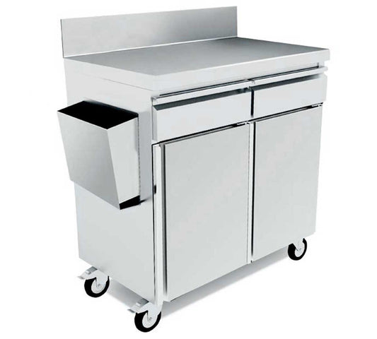 Edenox Mesa de Terraza MT - MT-1045 CP - 2 Puertas y 2 Cajones Dimensiones 100 x 45 x 119,2 cm