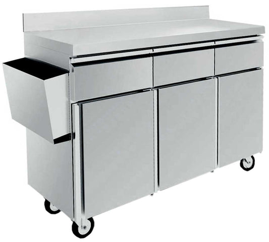 Edenox Mesa de Terraza MT - MT-1560 CP - 3 Puertas y 3 Cajones Dimensiones 150 x 60 x 119,2 cm