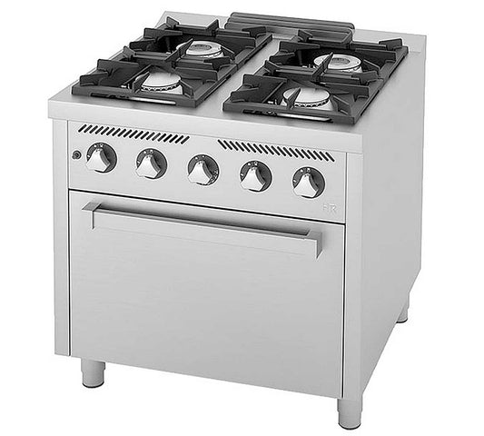Fainca HR Cocina Serie 750 C - HR, C4F750H - 4 Fogones Potencia 2x8,5 + 2x6,8 kW