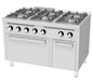 Fainca HR Cocina Serie 750 C - HR, 6F750H - 6 Fogones Potencia 3x8,5 + 3x6,8 kW