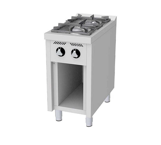 Fainca HR Cocina Serie 750 C de Pie Gas - HR, C2F750E - 2 Fogones Potencia 8,5 + 6,8 kW