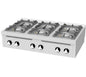 Fainca HR Cocina Serie 750 C Sobremesa Gas - HR, C6F750S - 6 Fogones Potencia 3x8,5 + 3x6,8 kW
