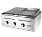 Fainca HR Barbacoa Serie 750 Sobremesa B A Gas - Fondo 75 cm - HR, B7508S - 3 Quemadores Dimensiones 80 x 75 x 41cm