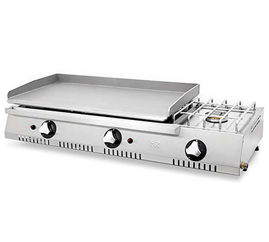 Fainca HR Plancha Hierro con Fogón PLC Gas - HR, PLC800 - 12,5 + 3,3 kW Plancha 83 x 48 + 30 x 48 cm