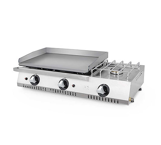 Fainca HR Plancha Hierro con Fogón PLC Gas - HR, PLC600 - 11,1 + 3,3 kW Plancha 63 x 48 + 30 x 48 cm