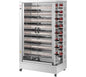 ASADOR DE POLLOS DOBLE EKO - FECA, Capacidad de 55 a 66 pollos Dimensiones 110 x 61 x 176 cm