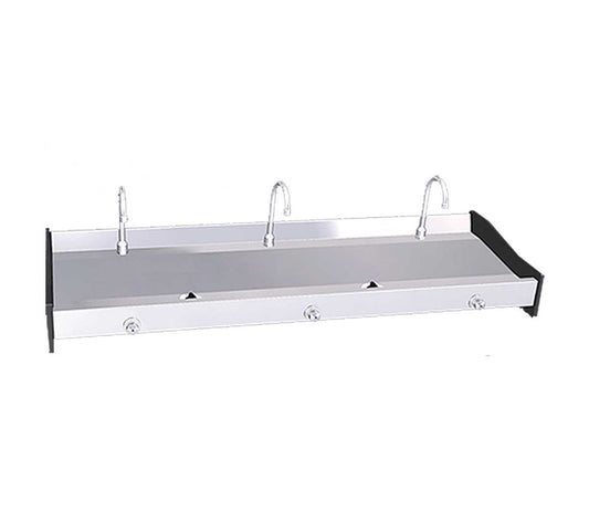 Fricosmos Lavamanos Mural Colectivo Rodilla Push - FRICOSMOS, Tres Grifos Dimensiones 150 x 45 x 19 cm