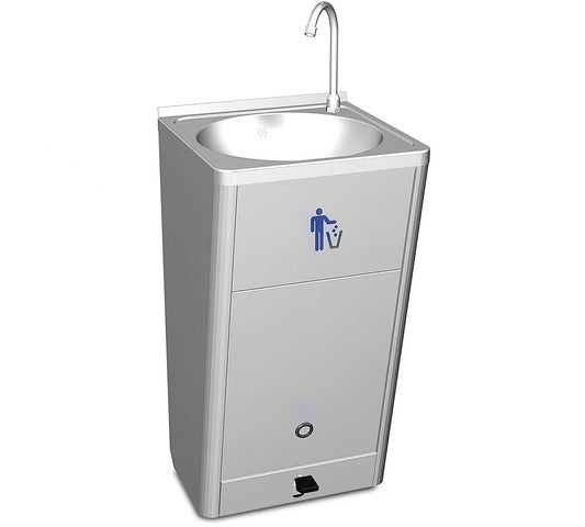 Fricosmos Lavamanos Portátil Autónomo Push - FRICOSMOS, Caudal 2 litros/min Dimensiones 45 x 45 x 125 cm