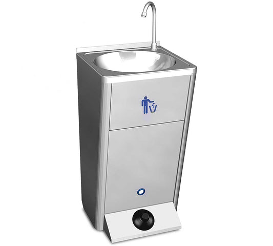 Fricosmos Lavamanos Portátil Autónomo Push - FRICOSMOS, Caudal 1 litro/min Dimensiones 45 x 45 x 125 cm