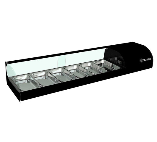 Movilfrit Vitrina Refrigerada Iron 1 Piso GN - 6 bandejas GN 1/3Dimensiones 148,7 x 39 x 21,5 cm cm