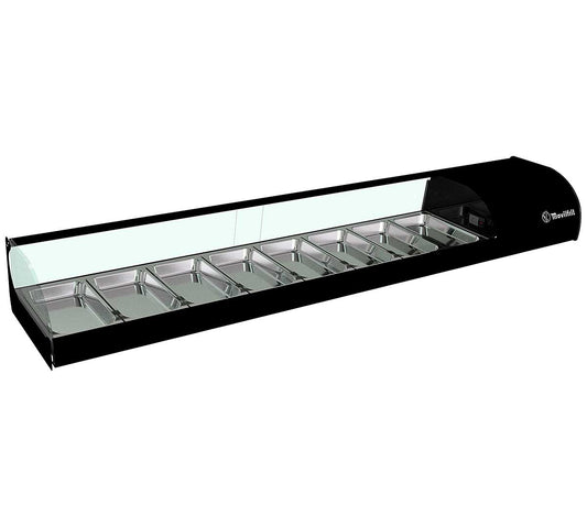 Movilfrit Vitrina Refrigerada Iron 1 Piso GN - 8 bandejas GN 1/3Dimensiones 182,6 x 39 x 21,5 cm cm