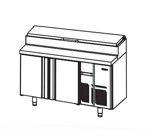 Mesa Refrigerada Serie 700 BMGN Ensaladas INFRICO - 2 Puertas - Capacidad 305 litros
