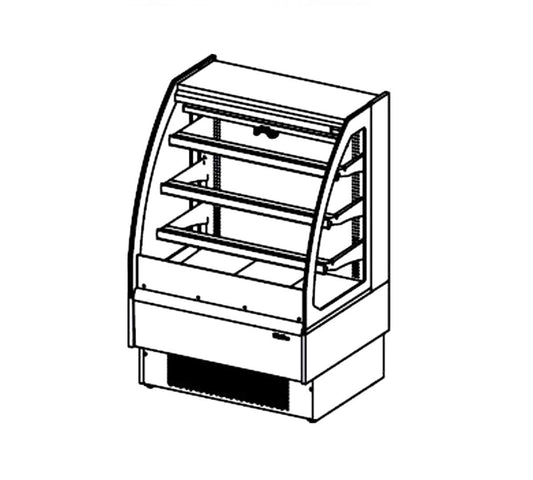 Vitrina Mural Pastelería Onix INFRICO - Capacidad 180 l - Ancho 62,5 cm